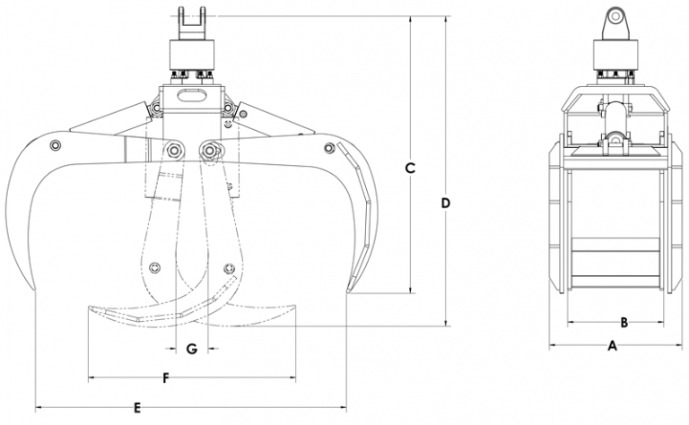 Bypass Grapple - Heiden Crane Attachments