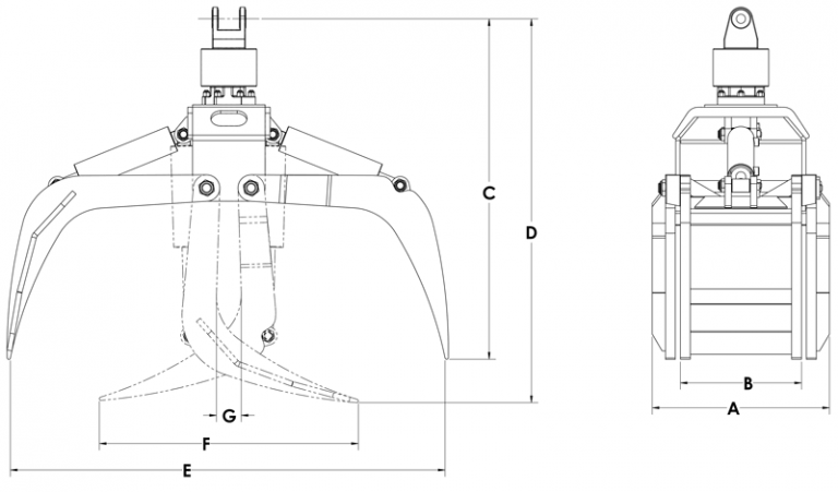 Bypass Grapples - Heiden Crane Attachments